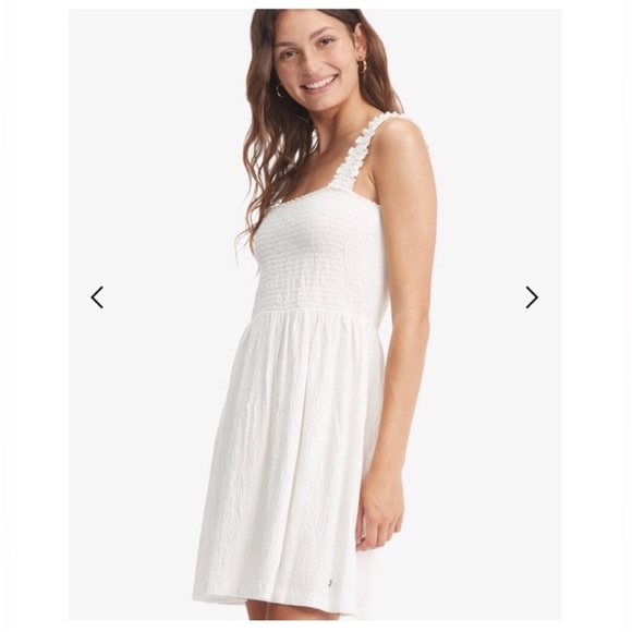 Roxy White Textured Mini Dress - Picture 2 of 12